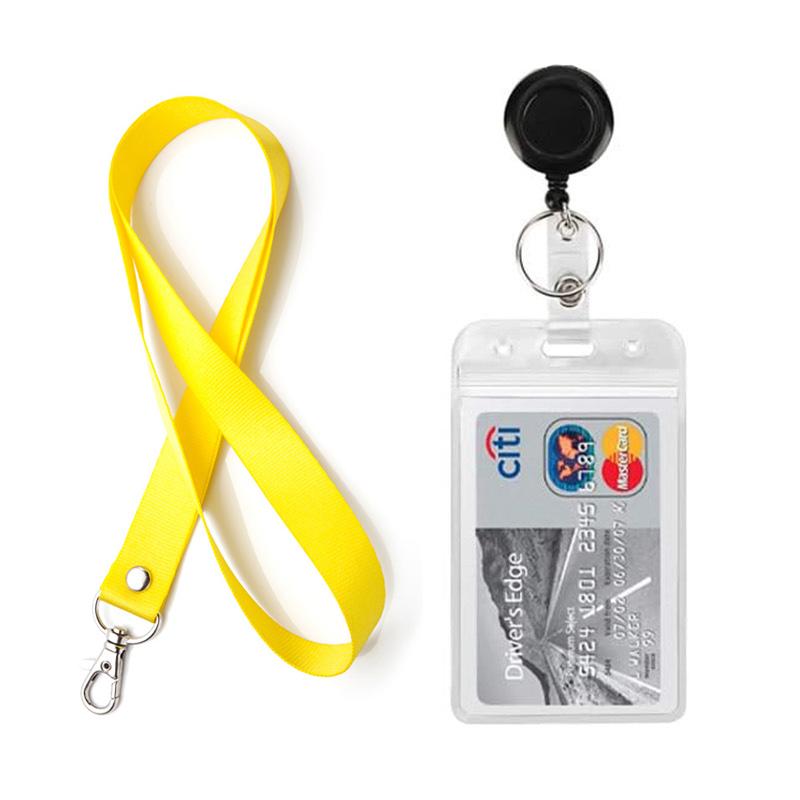 Name Card Holder Keychain Staff Accessories Badges Set Lanyard ID Card Holder Neck Strap Business Card Holde Key Holder Landyard