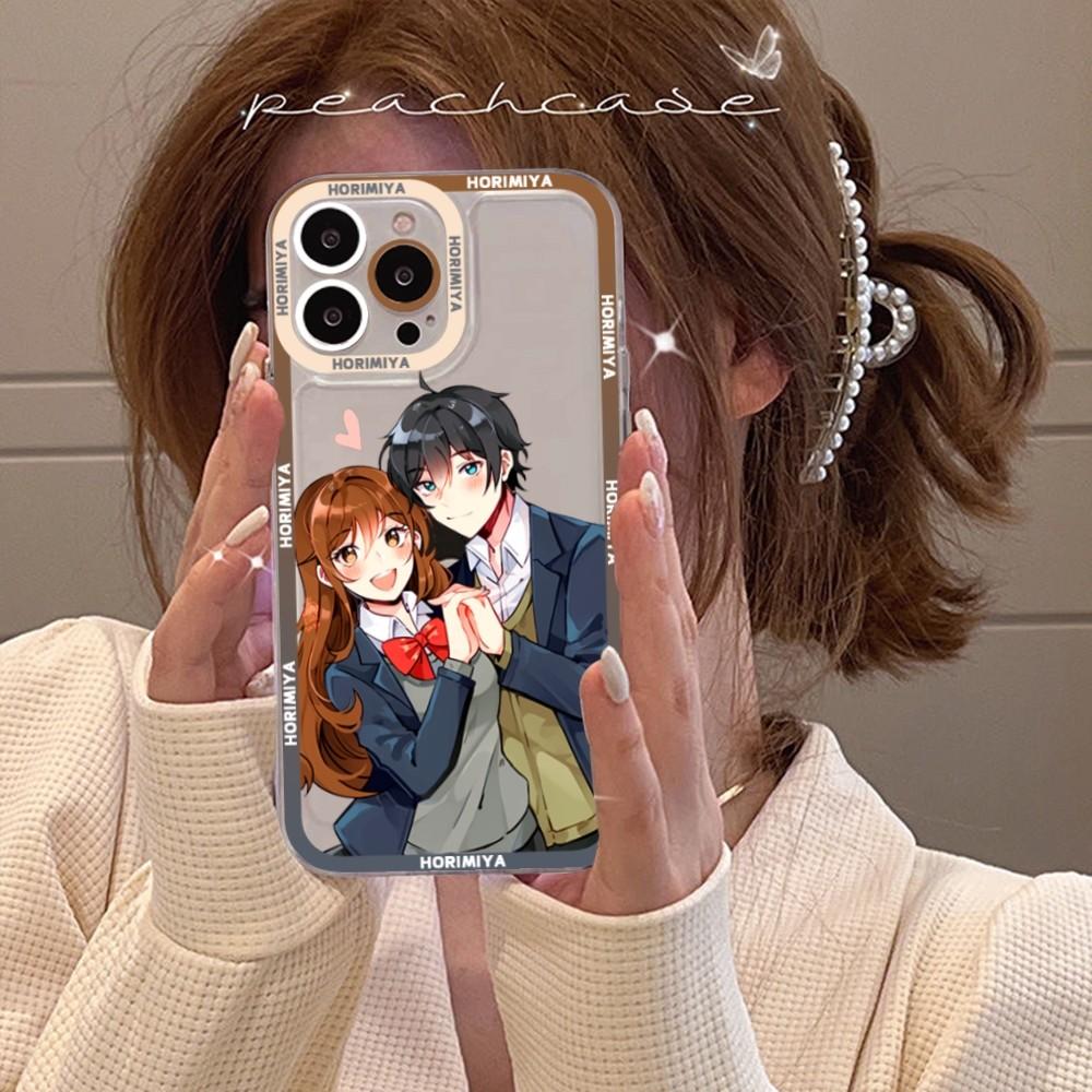 Anime Horimiya Phone Case For iPhone 15 11 12 13 14 Mini Pro Max XR X XS TPU Clear Case