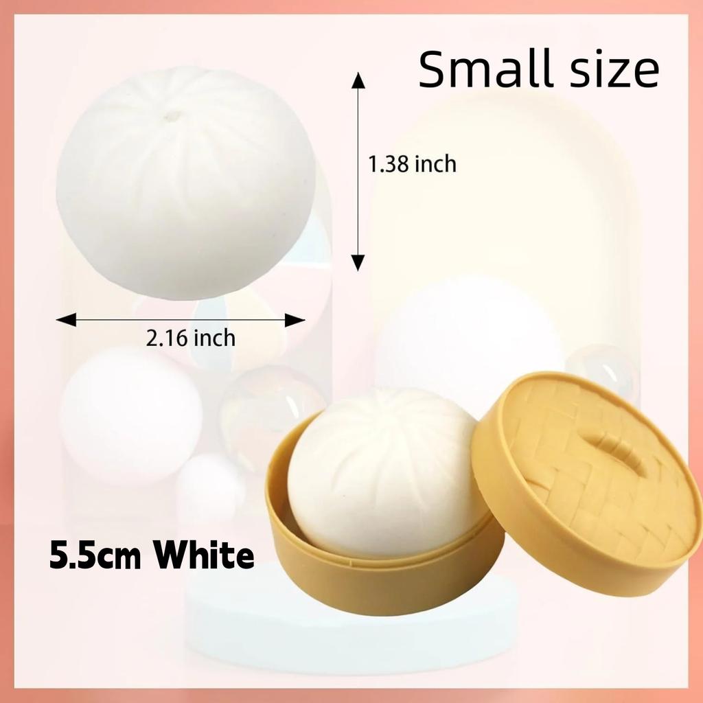 Giant Dumpling Squishy, Jumbo Dumpling Squishy Toy with Steamer, Anxiety Relief Squeeze Toy for Decompression and Sensory Play