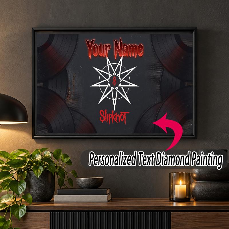Slipknot Custom Name Text 5D Diamond Painting Kit DIY Full Drill Diamond Art Decoration