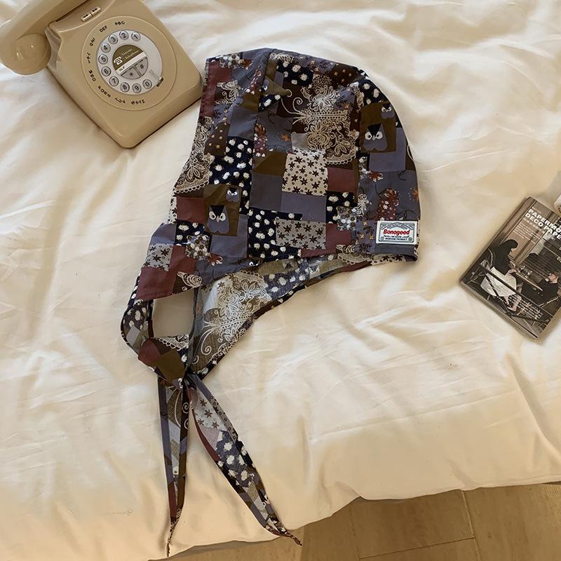 

Жареная уличная шляпа Женская универсальная тонкая шапка-баотоу Модная вязаная персонализированная шапка Маленький дьявол