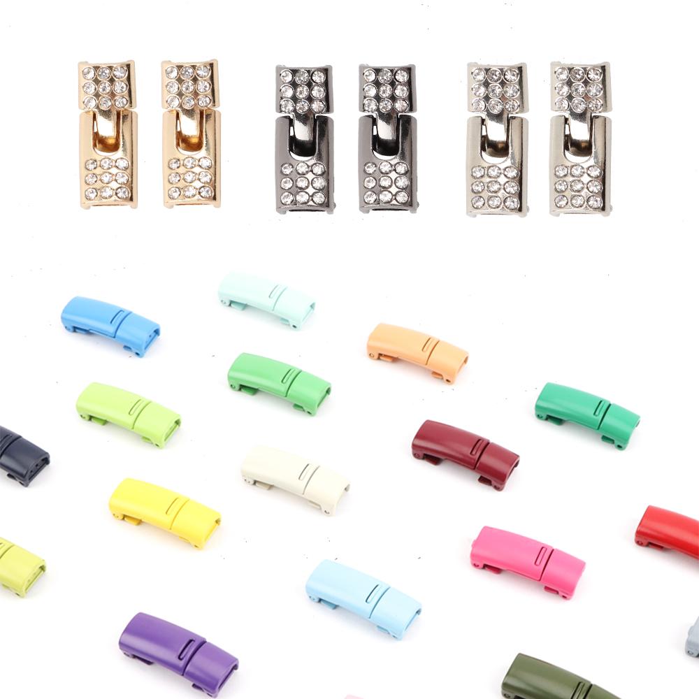 Fashion Metal Shoelace Magnetic Buckle Shoes Accessories Sneaker Kits Metal Laces Buckle 4 Style Shoe Decorations