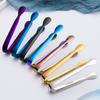 3pcs Stainless Steel Ice Cube Sugar Tongs Thickened Non Slip Bread Meat Fruit Clamp Ice Clamp Tool Cocktail Ice Tongs Coffee Bar