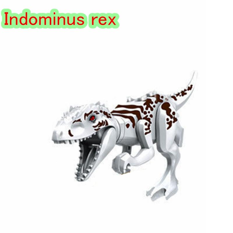 Sperrblöcke Jurassic Dinosaurier Tyrannosaurus Rex Wyvern Velociraptor Stegosaurus Bausteine ​​Spielzeug für Kinder Dinosaurier