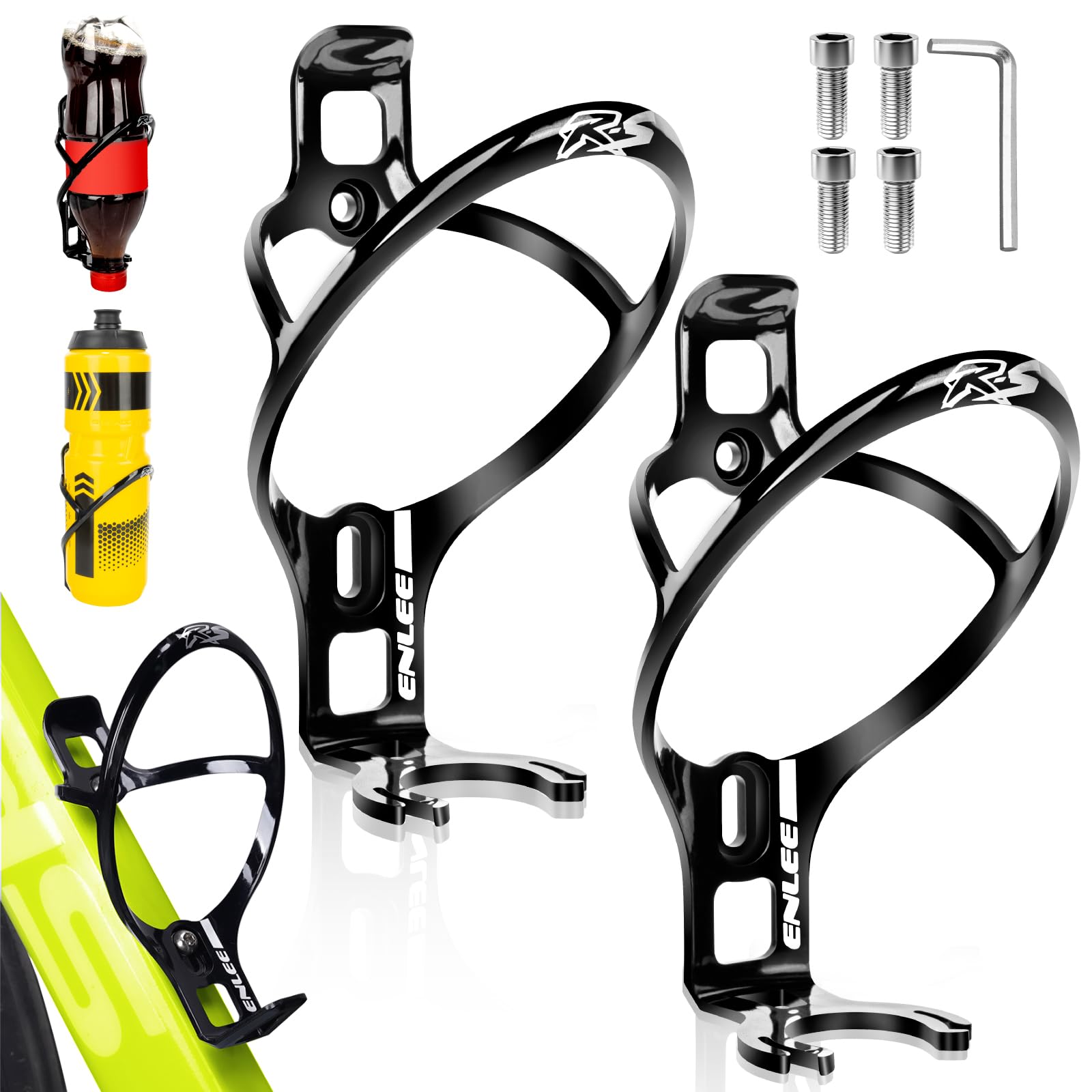 

Desing Wish Bicycle Bottle Set of PC Cup Bicycle Drink Holder with Installation Easy to Ideal for Road Bikes and Mountain Bikes Cages, 2, Cages, 44g,
