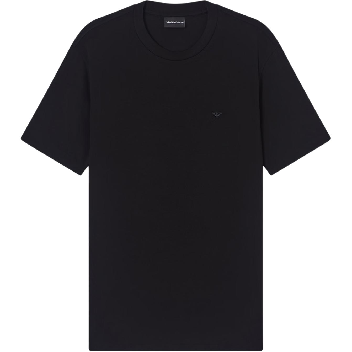 

Emporio Armani Однотонная футболка с круглым вырезом и вышивкой логотипа орла, короткий рукав, мужские топы EM004586-AF13721-UC001 S