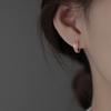 925 Silver Needle Zircon Round Niche Design Hoop Earrings For Women Party Classic Jewelry Light Accessories