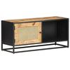 VidaXL TV Cabinet 90x30x40 Cm Raw Mango Wood and Natural Cane