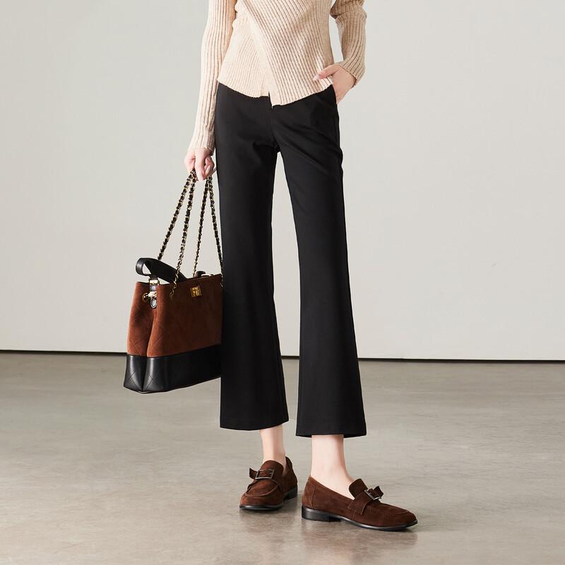 SOFSIL Women s High-Waist Slim Flared Cropped Pants 27/M