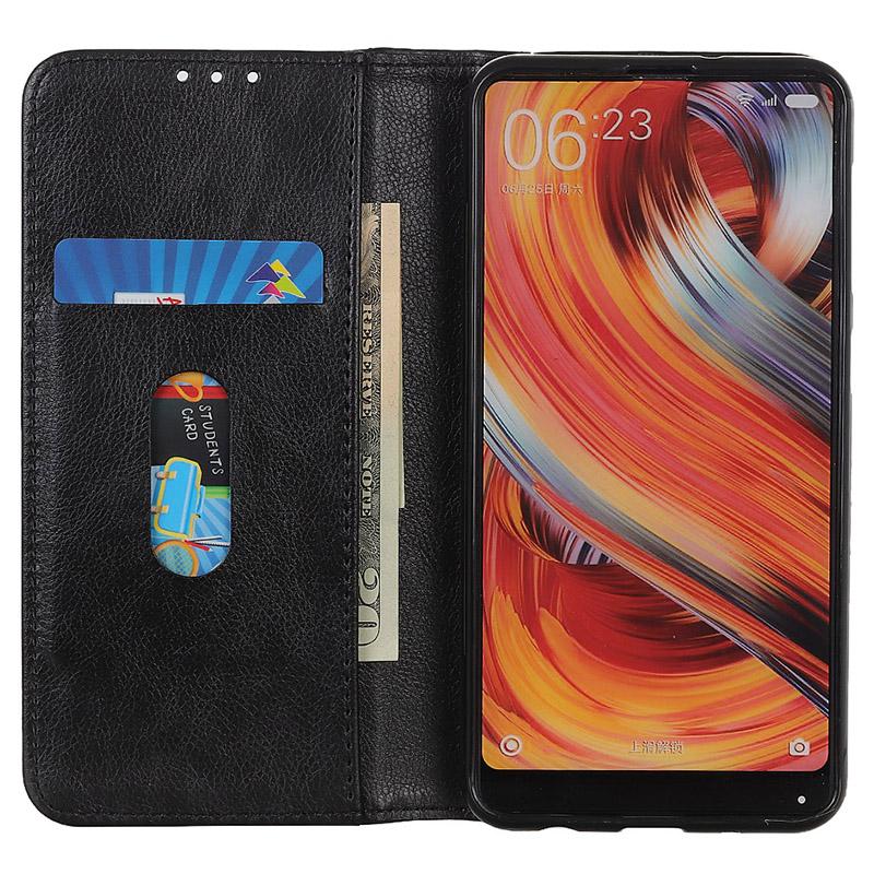 

For Google Pixel 8a Case Litchi Texture Split Leather Phone Wallet Cover Blue