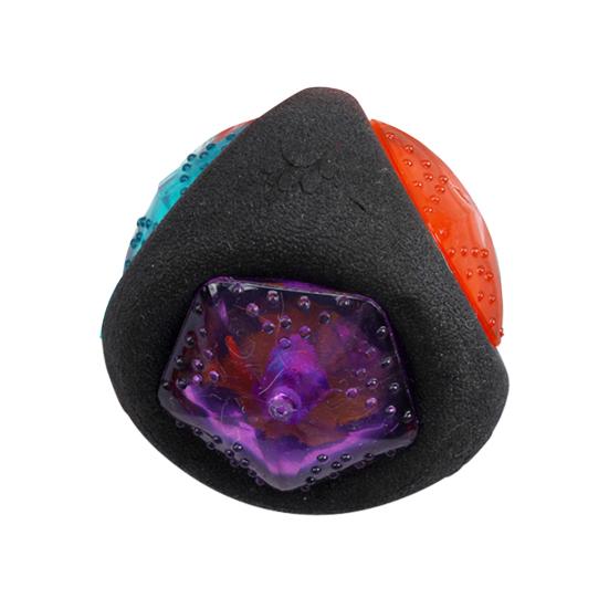 

LED Light Ball Bounce-Activated Sound Make Pet Dog Puppy Play Interactive Toy чёрный