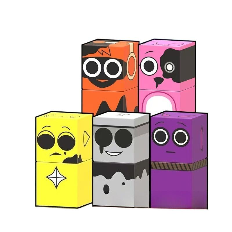 Sprunki Magnetic Building Block Toys Set Cube Box DIY Sensory Puzzle Building Children's Educational Toy Collection Model Gift