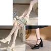 High Heel Mary Jane Shoes With Pu Material For Daily Fashion Women