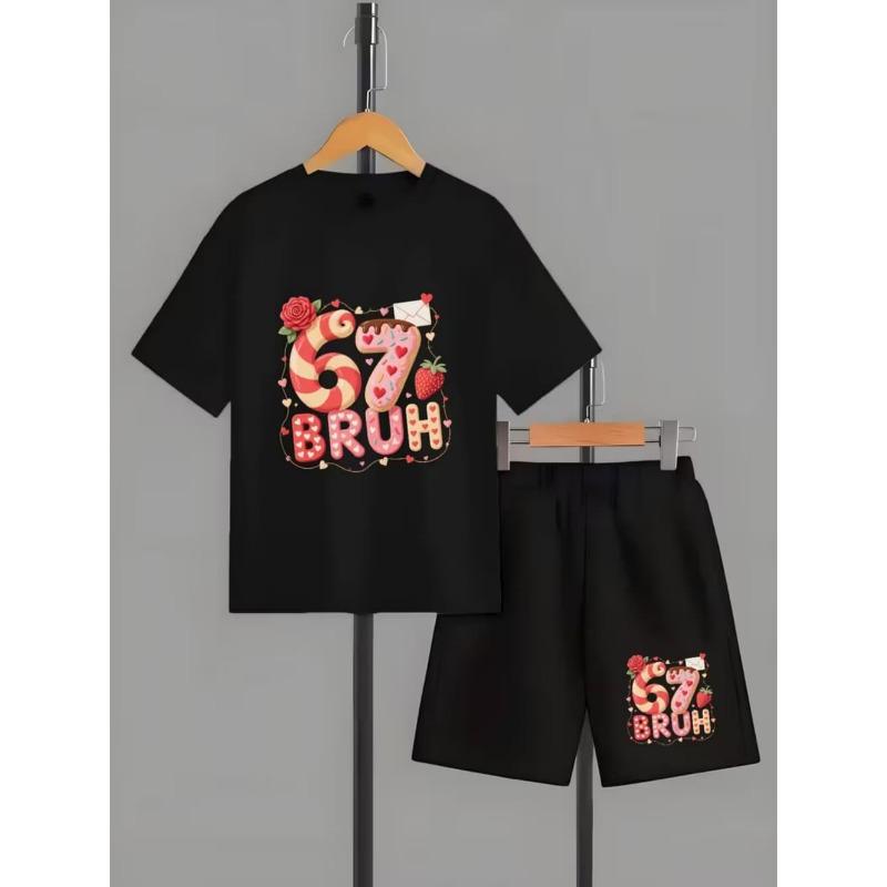 Children Clothing T-Shirt + Shorts 2pc Set Boys Clothes