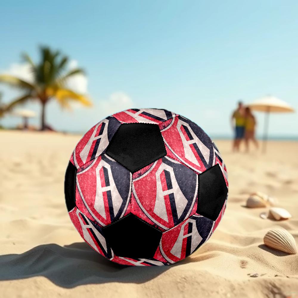 SIZE 5 Atlas Football Club Soccer Ball Colorful All Ages Machine Stitched PVC Competition Ready Durable High-Bounce