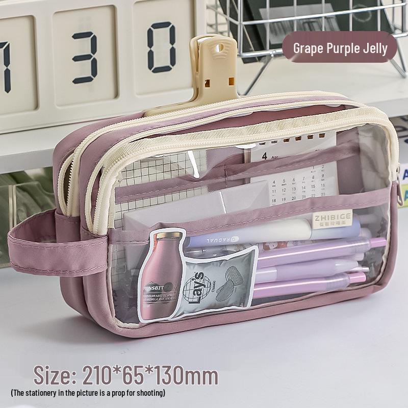 Cute Cheese Pencil Case: High Capacity, Multi-layer Stationery Bag for Students