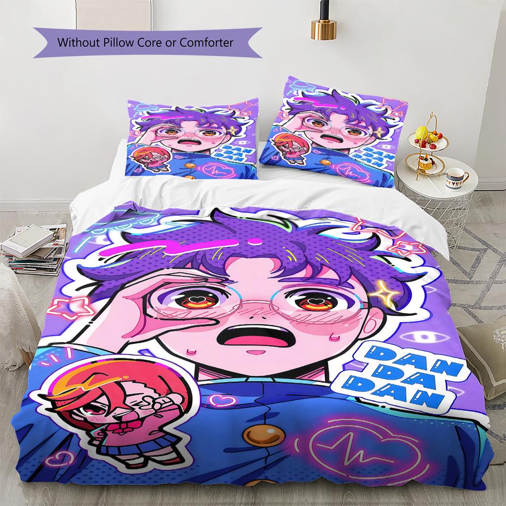 DAN DA DAN Pattern Bedding,Quilt Set Quilt Cover Pillowcase Home Birthday Gift (1 * duvet cover + 2 * pillowcase, without core)