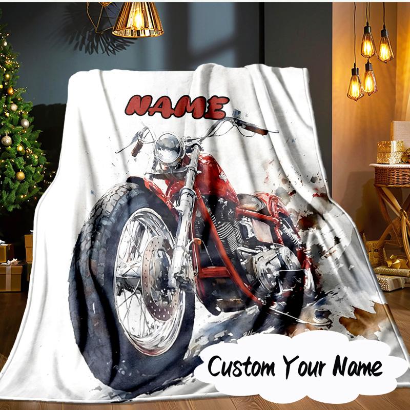 Custom Name Extreme Rider Adventure Blanket Ideal Bedding Blanket Perfect for Travel, Camping, Living Rooms, Offices, Sofas, Fan Christmas gift