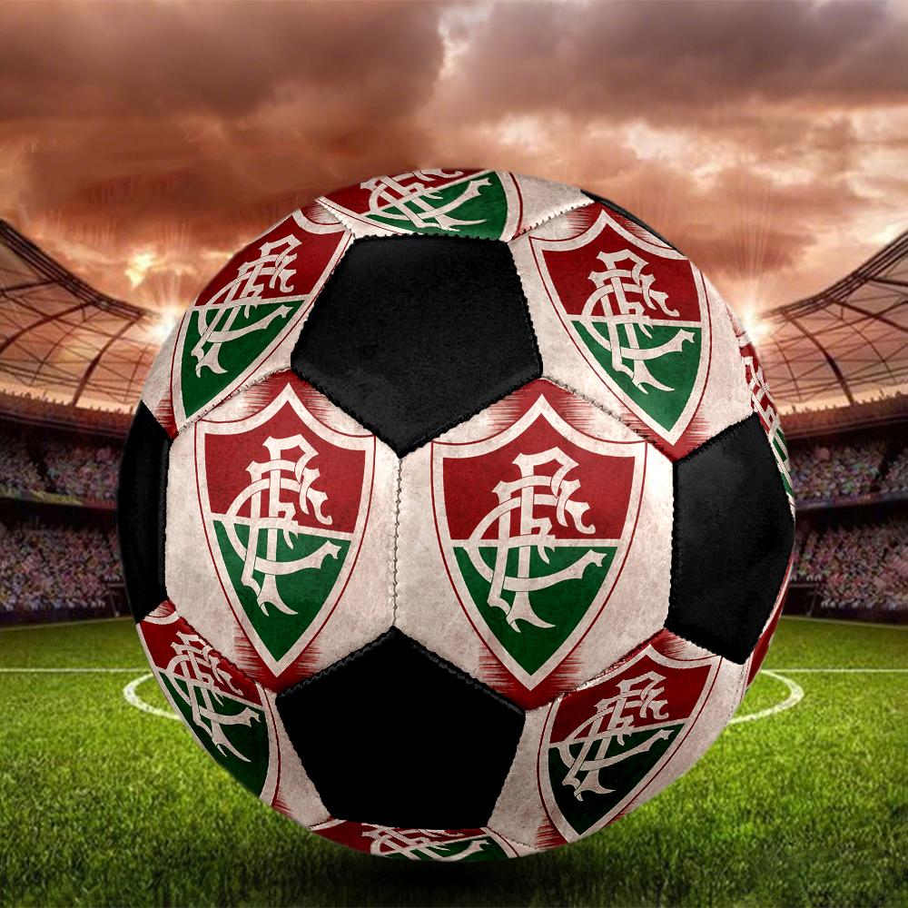 SIZE 5 Fluminense FC Soccer Ball Colorful All Ages Machine Stitched PVC Competition Ready Durable High-Bounce
