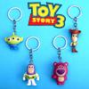 Creative Cartoon Anime Toy Story Keychain: Strawberry Bear & Three-Eyed Monster Bag Accessory