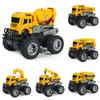 Childrens Engineering Vehicle Excavator Crane Mixer Truck With Inertial Drive For Learning And Play