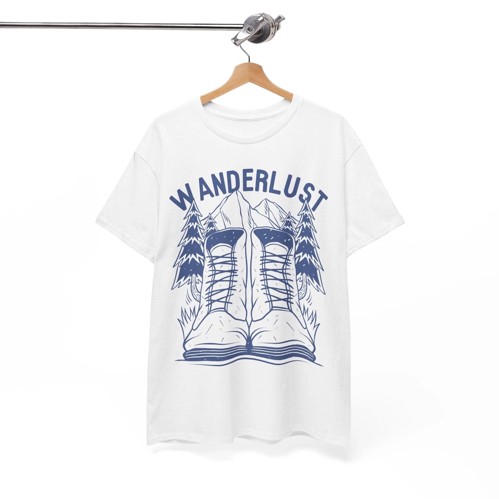 Wanderlust T-Shirt | Mountain Adventure Tee | Nature Outdoor Shirt M