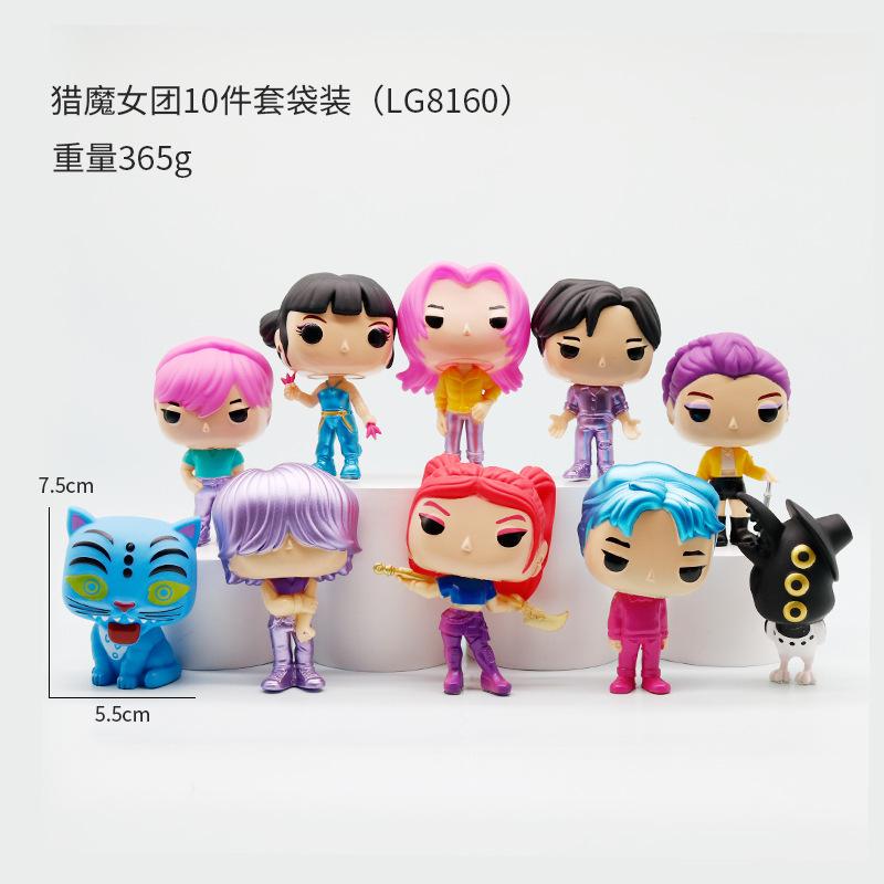 Anime Kpop Demon Hunters Figure Model Toy Cartoon Gaming Peripherals Desk Decoration Collection Figures Model Toy For Kid Gift