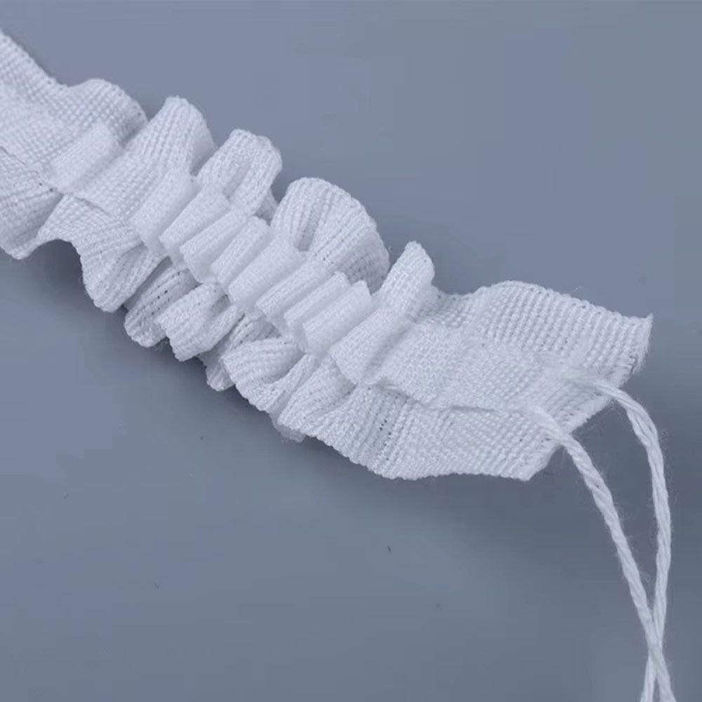 30Meters Curtain Pleated Tape Rings Grommet Top Punching Hook Rod Header White Tape