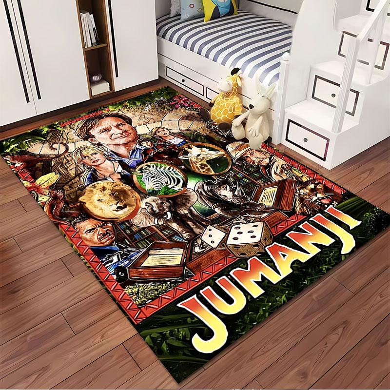 Jumanji Movie Poster Carpet suitable as a non-slip mat for the living room or bedroom sofa