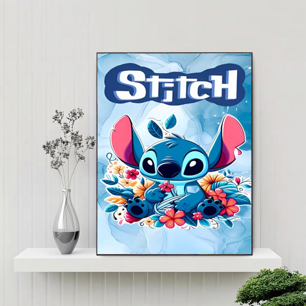 Colorful Stitch Friends 5D Round Diamond Painting Kit Diamond Embroidery Painting Rhinestones Mosaic Frameless Handwork Decoration Arts