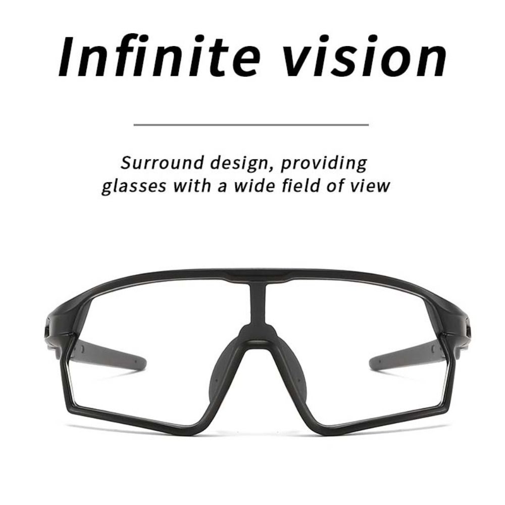 Turned Up Photochromic Cycling Glasses UV400 Sports Sunglasses Photochromic Bike Glasses Fishing