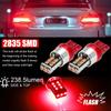 4Pcs 7443 7440 Red Flashing Strobe Blinking Rear Alert Safety Brake Tail Stop High Power Led Light Bulbs