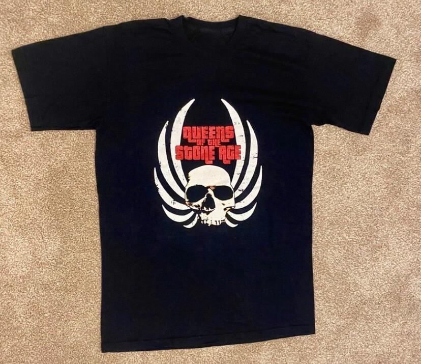 Queens Of The Stone Age T Shirt Rock Band Black 100% Cotton Unisex T-Shirt M