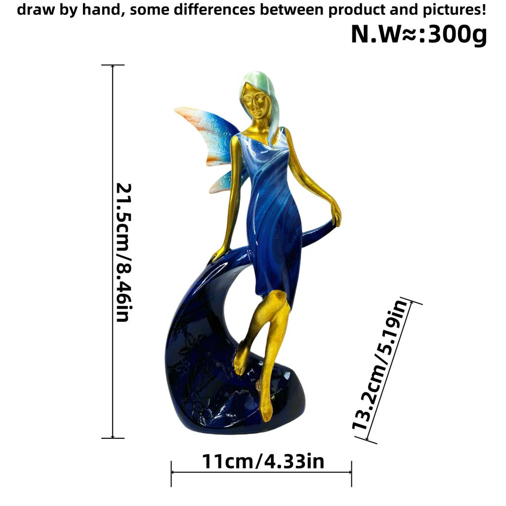 New Girl Angel Ornaments American Resin Crafts Living Room Statue Desktop Wine Cabinet Decoration Gift