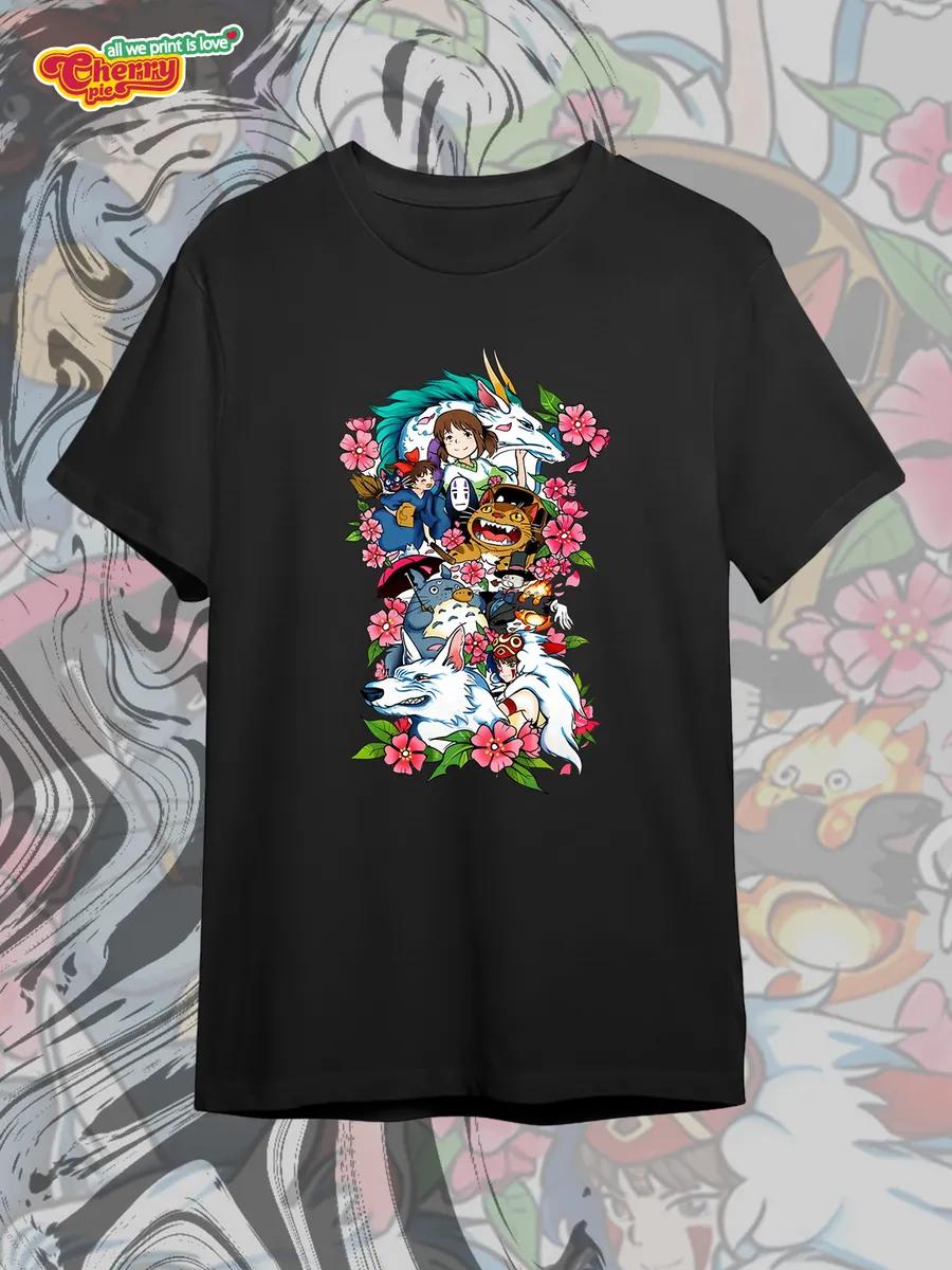 Black T-shirt with weightlifter panda print S