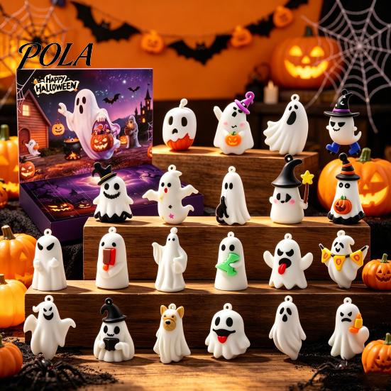Halloween Countdown Box Adventskalender 2026, 24 Tage mit Figuren, Grusliges Feiertagsgeschenk für Kinder, Partydeko & Tägliche lustige Überraschung