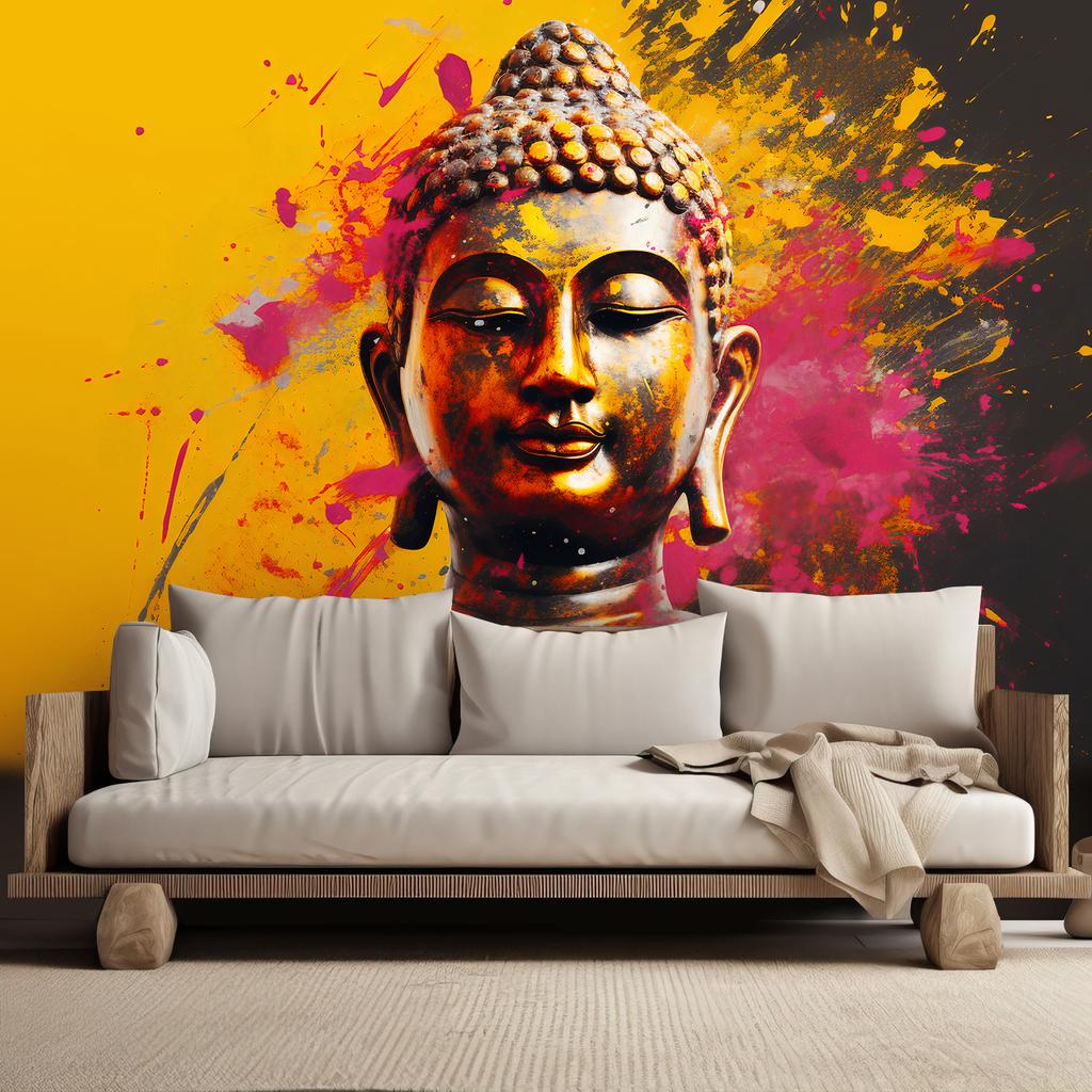 Wallpaper Buddha on abstract background
