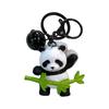Kreativer Glücks-Panda Leuchtendes Nachtlicht Schlüsselanhänger: Süßer Figuren-Taschenanhänger und kleines Geschenk.