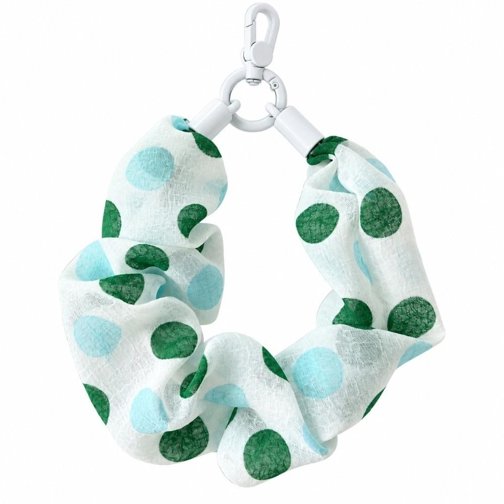 2-in-1 Scrunchie Phone Wrist Strap Polka Dot Keychain Bag Pendant Daily Carry