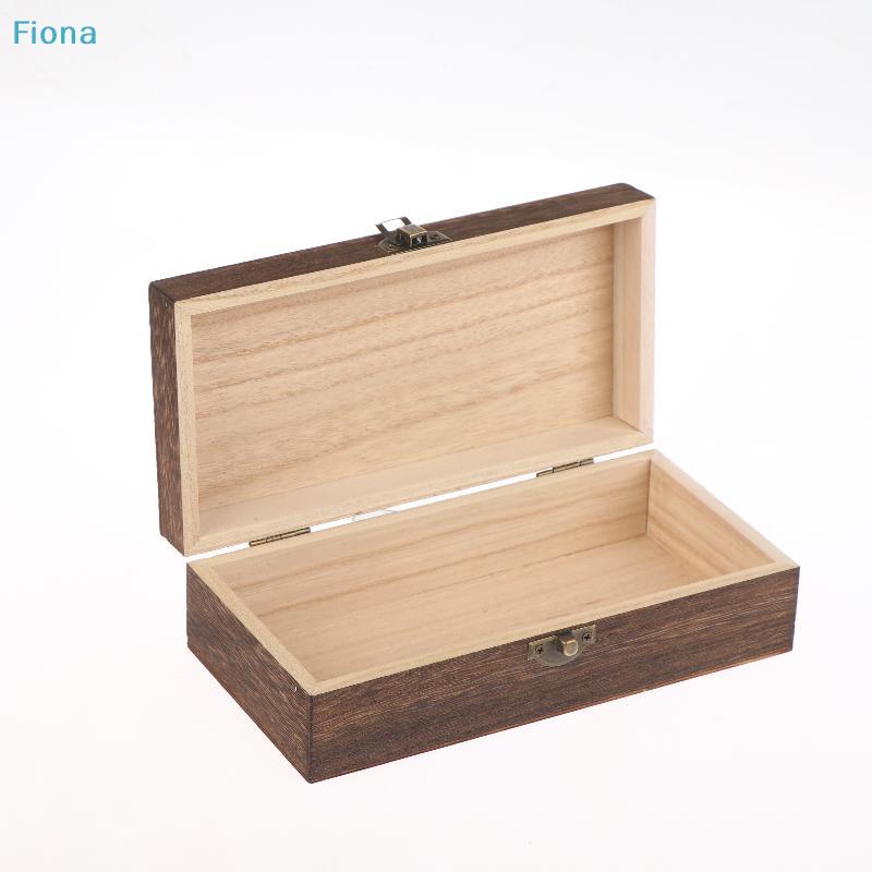 Rustic Wooden Storage Box | Rectangular Keepsake Box with Hinged Lid & Latch for Jewelry & Collectibles