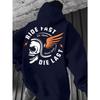 Happy Riding Briefmuster Print Herren Outdoorbekleidung, Geeignet für Outdoor, Reise Hoodies