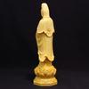 Stehende Kannon Bodhisattva Buddha-Statue, Ungefähr 20 cm hoch, Aus natürlichem Buchsbaum gefertigt, Kannon-Statue, Holzschnitzerei, [Produktcode]