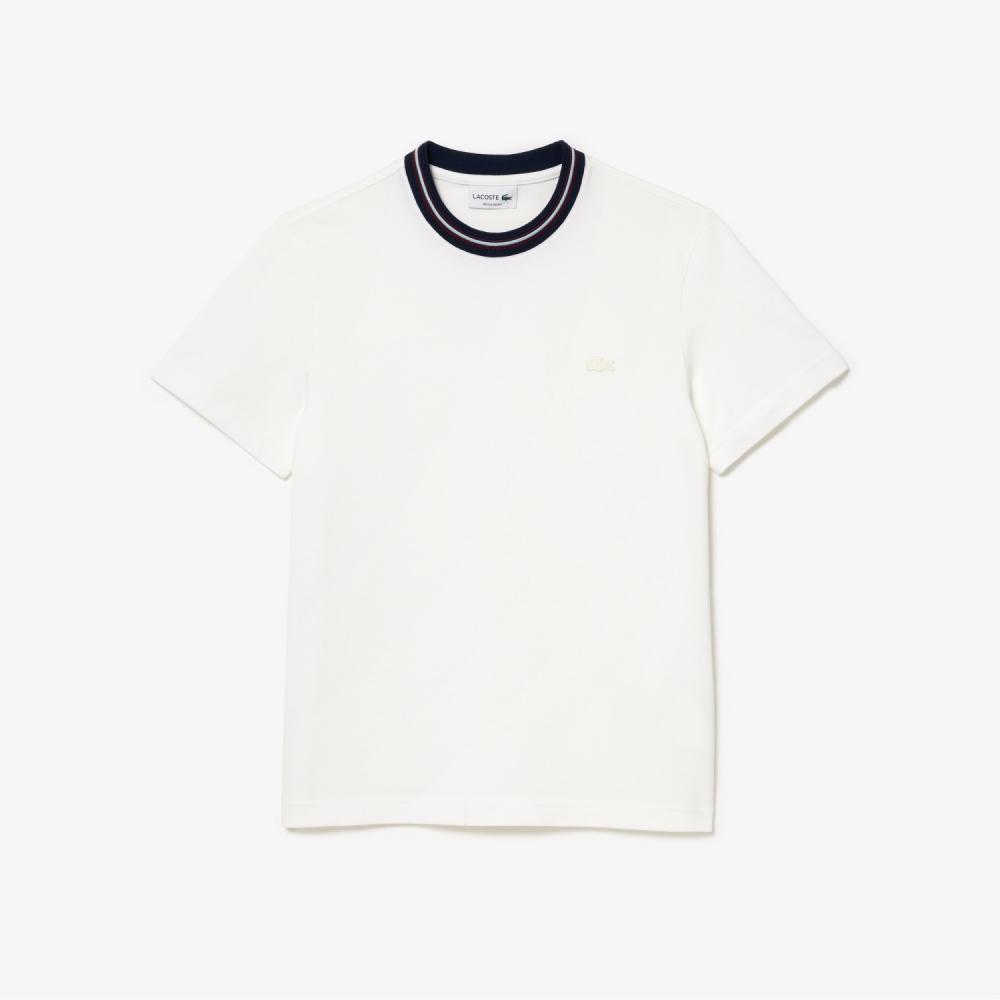 

LACOSTE Мужская футболка с ребристым вырезом в тон TH6345 53N 70V