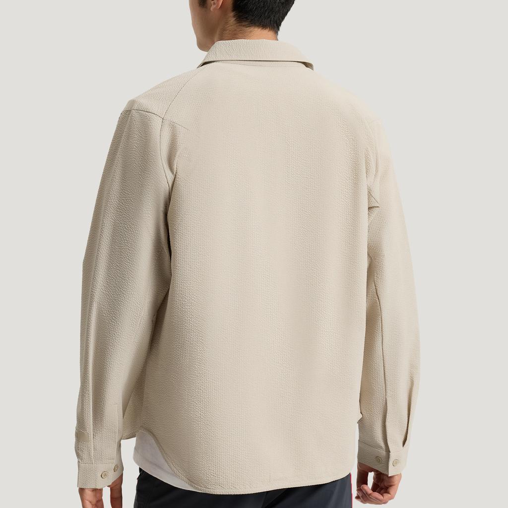 Adidas Seersucker Long Sleeve Sun Protection UPF50+ Casual Sports Shirt Men shirts KE4037