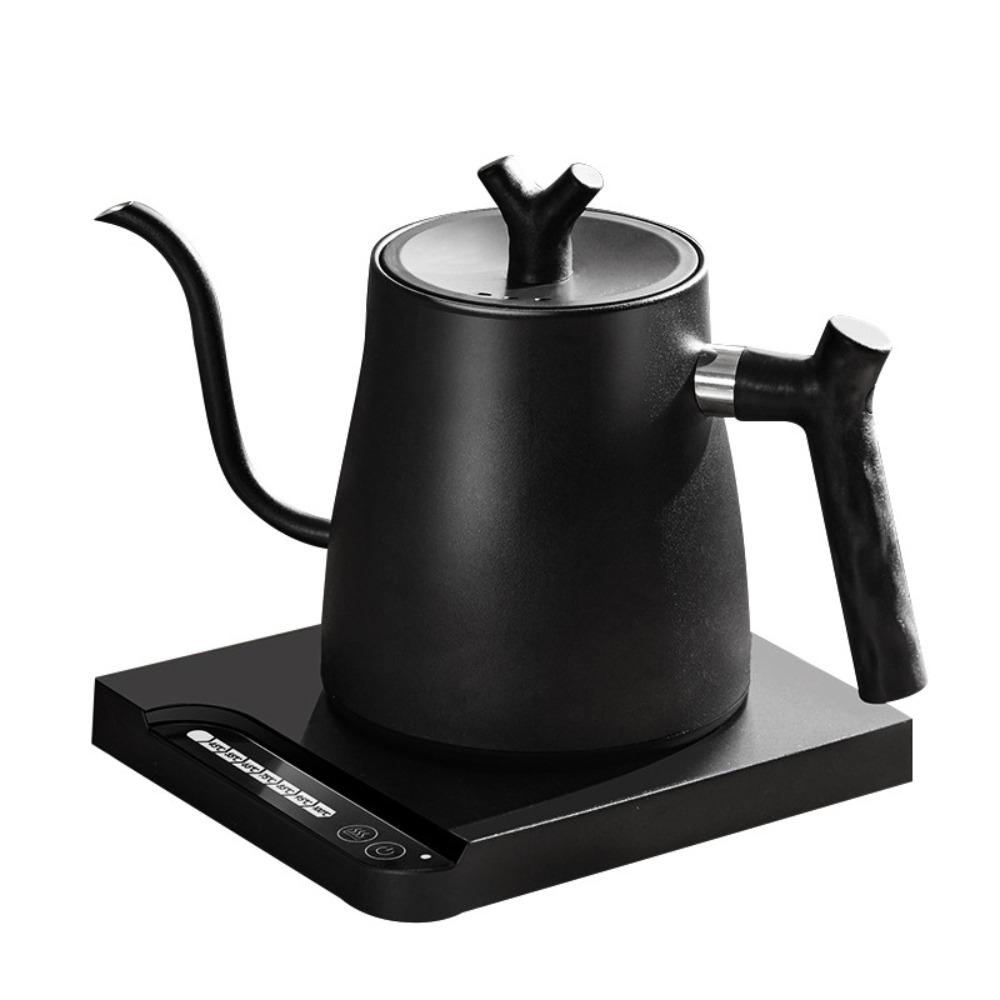 1000ML Goose-neck Electric Kettle Stainless Steel Smart Temp Control Electric Water Pot Fast Heating with Heated Base