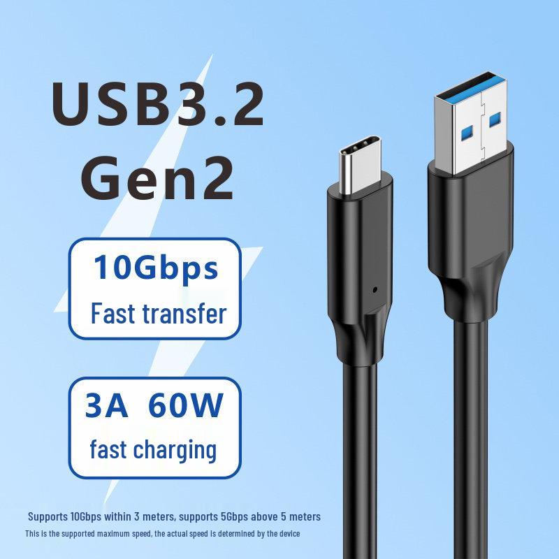 USB 3.2 To Type-C Gen 2 Data Cable for Mobile Drives & iPad/Phone To Computer Connection