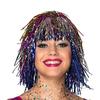 Folie Glitter Parykker Kostyme Cosplay Morsom Skinnende Hatt Metallisk Hårtilbehør For Fest Karneval Maskerade Parykk