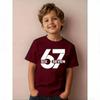 Summer Fashion Basic Six Seven 67 Print Kids T-Shirts Summer Street Short-Sleeve Outdoor Casual Tops for Boy and Girl's Tees Top