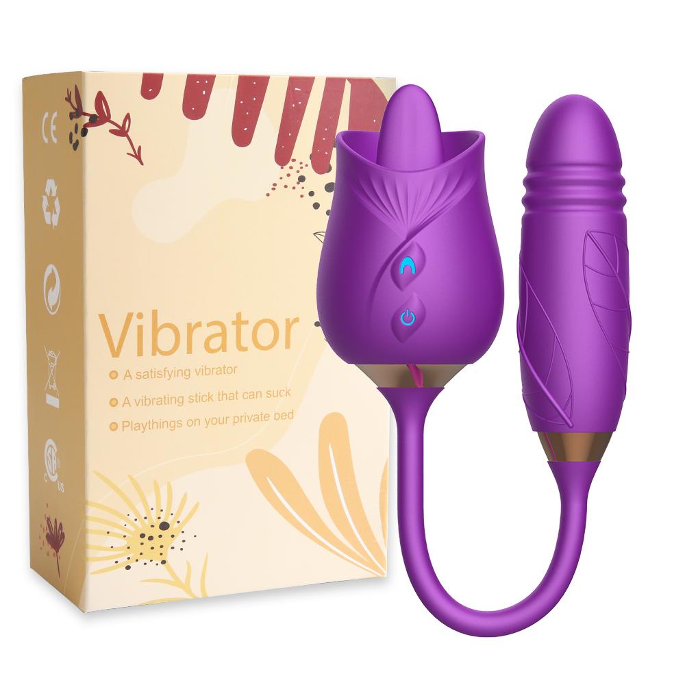2 In 1 Tongue Licking Vibrator for Women Clitoris Nipple Stimulator Female Masturbator with Wiggle Vagina Vibrator Women Sex Toy