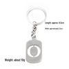 Pendentif Porte-clés 26 Lettres en Acier Inoxydable Creux - Polyvalent pour Sac à Dos, Voiture, Plaque Militaire